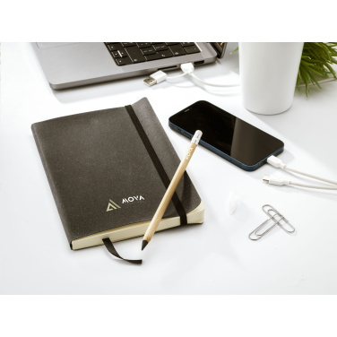 Logo trade business gift photo of: Monti Recycled Leather - Paper Notebook A5