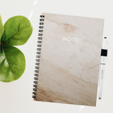 Logo trade corporate gifts image of: MOYU Erasable Stone Paper Notebook Custom SoftCover