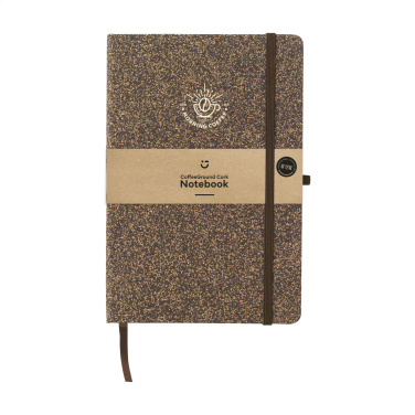 Logo trade advertising product photo of: CoffeeGround Cork Paper Notebook A5