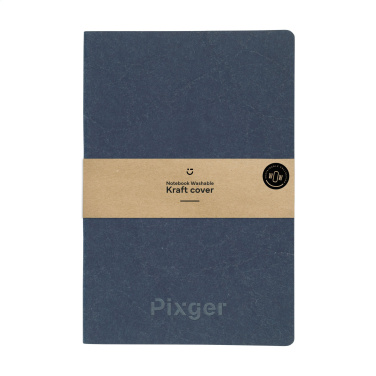 Logo trade promotional gifts image of: Paper Notebook GRS Washable Kraft Cover A5