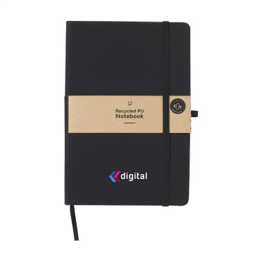 Logotrade promotional product picture of: Recycled GRS PU Paper Notebook A5
