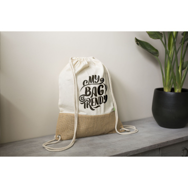 Logo trade promotional merchandise picture of: Combi Organic Backpack (160 g/m²)