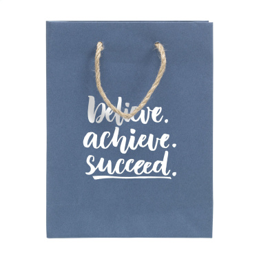 Logo trade promotional gifts image of: Leaf It Bag recycled with jeans fibres (180 g/m²) S