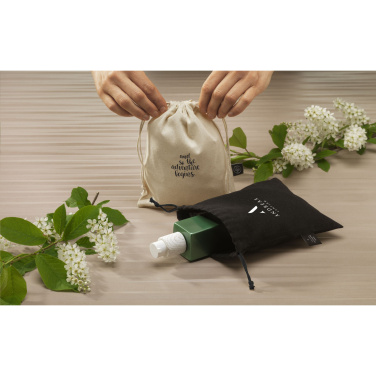 Logotrade promotional merchandise image of: Gift Pouch Natural GRS Recycled Cotton (150 g/m²) S