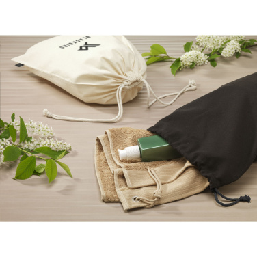Logo trade corporate gifts picture of: Gift Pouch GRS Recycled Cotton (150 g/m²) L