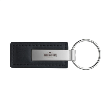 Logo trade advertising products image of: LeatherKey keyring