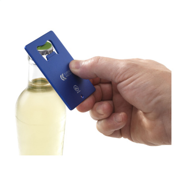 Logo trade corporate gifts image of: Carta Opener Recycled Alu bottle opener