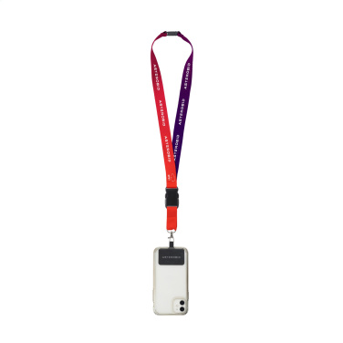 Logo trade promotional giveaways image of: Lanyard Promo Complete Sublimatie RPET 2 cm with Patch