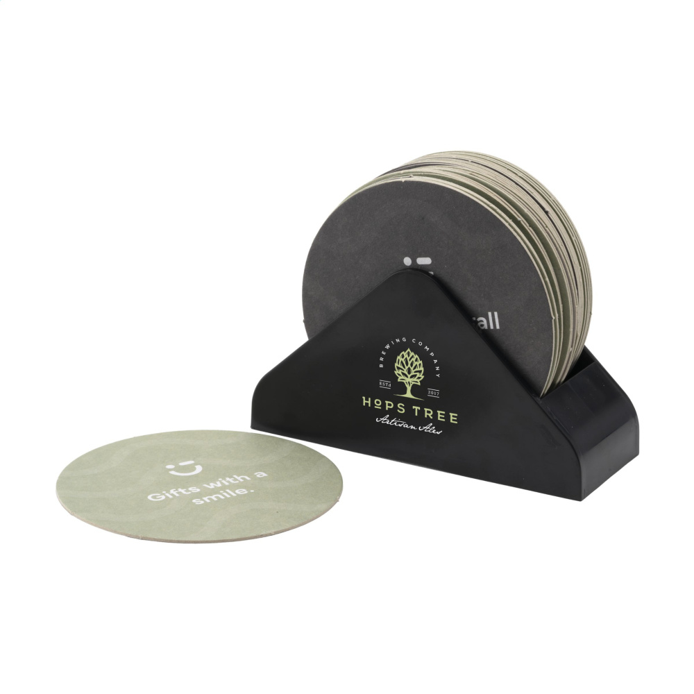 Logotrade promotional items photo of: Recycled Holder Beer Coasters