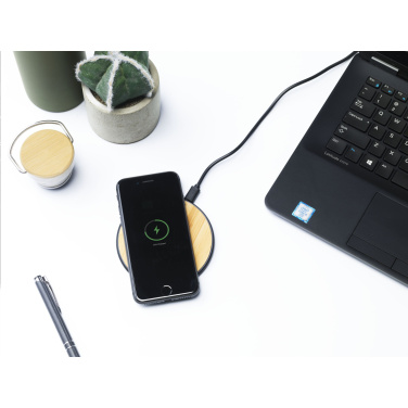 Logotrade promotional gift picture of: Bamboo 10W Wireless Charger wireless fast charger