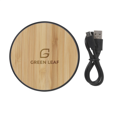 Logotrade advertising products photo of: Bamboo 10W Wireless Charger wireless fast charger