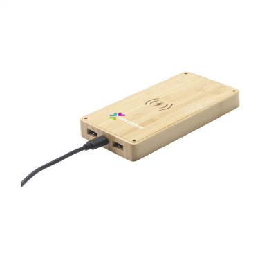 Logo trade corporate gifts picture of: Solar Powerbank 8000+ Wireless Charger
