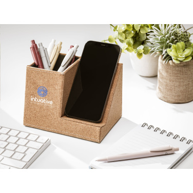 Logo trade promotional product photo of: Ecork Pen Holder Wireless Charger