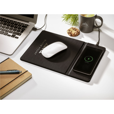 Logotrade promotional product picture of: RCS Recycled Wireless Charging Mousepad