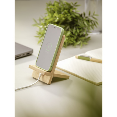 Logo trade promotional gifts picture of: Miyo Bamboo Phone Stand