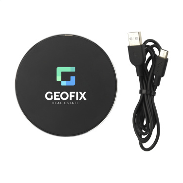 Logo trade promotional gifts picture of: Tecco GRS Recycled Alu 15W Wireless Charger