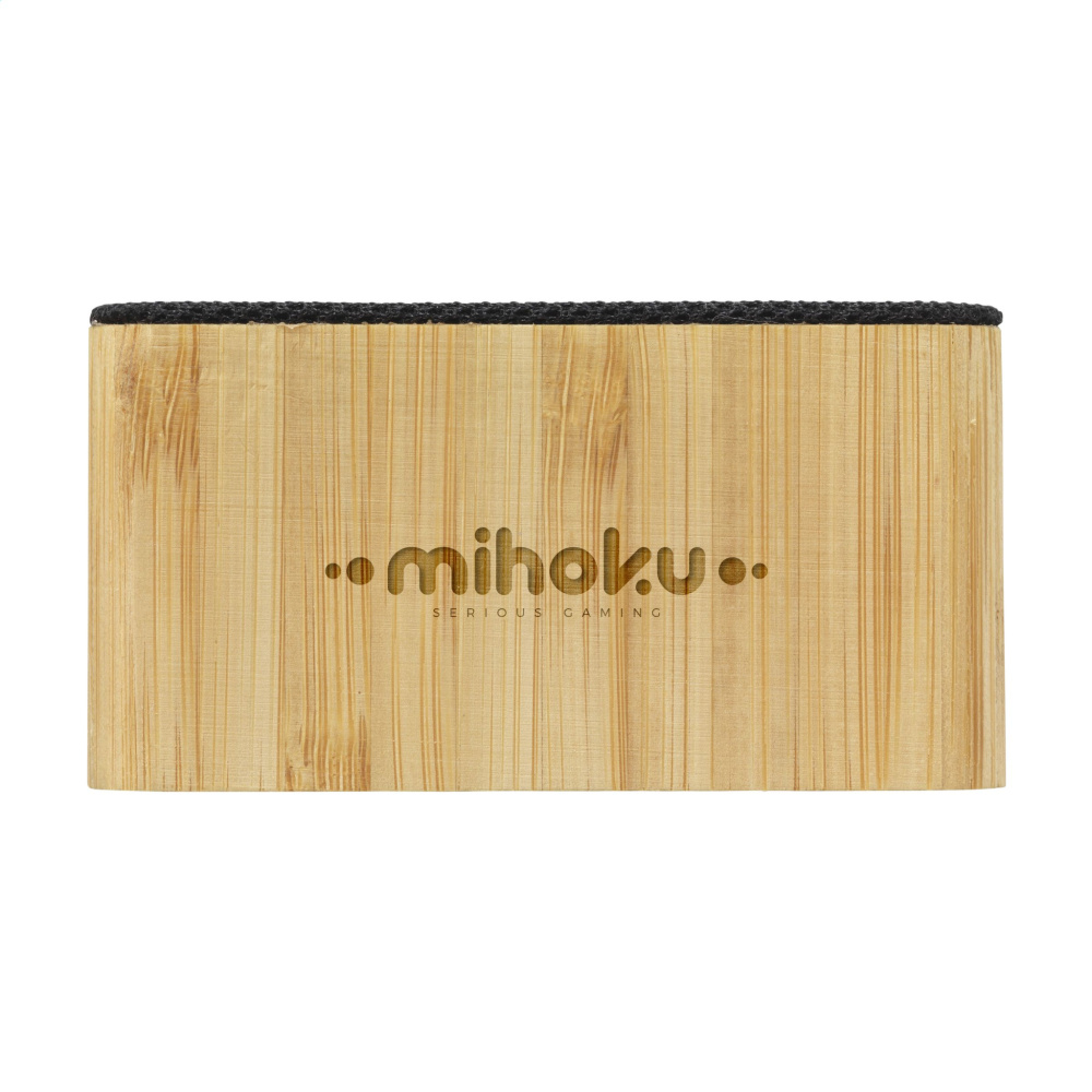 Logo trade business gifts image of: Sonido 5W Bamboo wireless speaker