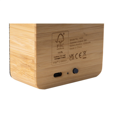 Logo trade promotional items picture of: Sonido 5W Bamboo wireless speaker