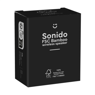 Logo trade advertising product photo of: Sonido 5W Bamboo wireless speaker
