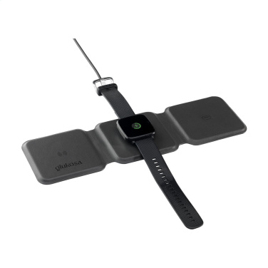 Logo trade business gifts image of: TriCharge RCS  Recycled PU Wireless Charger
