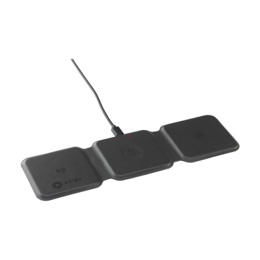 Logo trade promotional gift photo of: TriCharge RCS  Recycled PU Wireless Charger