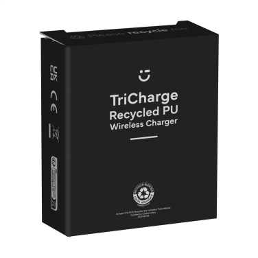 Logo trade business gift photo of: TriCharge RCS  Recycled PU Wireless Charger