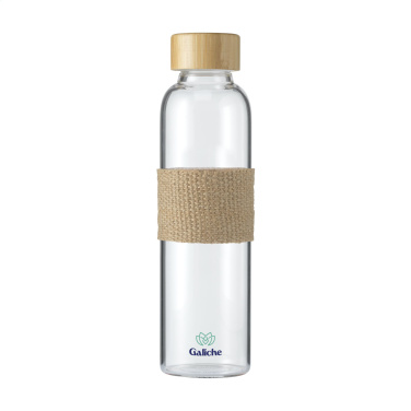 Logo trade corporate gifts picture of: Senga Glass Bamboo 500 ml drinking bottle