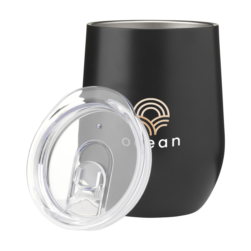 Logo trade promotional giveaway photo of: Huevo RCS Recycled Steel Cup 350 ml thermo cup