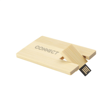 Logotrade corporate gifts photo of: CreditCard USB Bamboo 16 GB