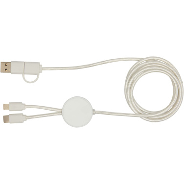 Logotrade promotional item image of: Citala 5-in-1 recycled plastic 150 cm data sync and 27W fast charge cable