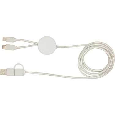 Logo trade advertising products picture of: Citala 5-in-1 recycled plastic 150 cm data sync and 27W fast charge cable