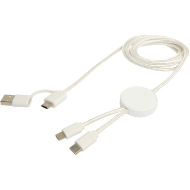 Logo trade corporate gift photo of: Citala 5-in-1 recycled plastic 150 cm data sync and 27W fast charge cable