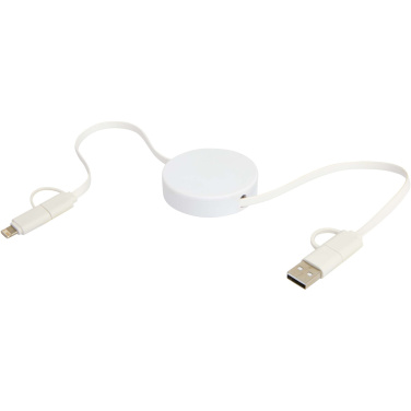 Logotrade corporate gifts photo of: Citala 5-in-1 recycled plastic 90 cm retractable data sync and 40W fast charge cable