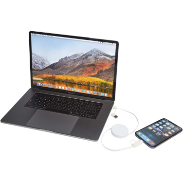 Logo trade promotional items picture of: Citala 5-in-1 recycled plastic 90 cm retractable data sync and 40W fast charge cable