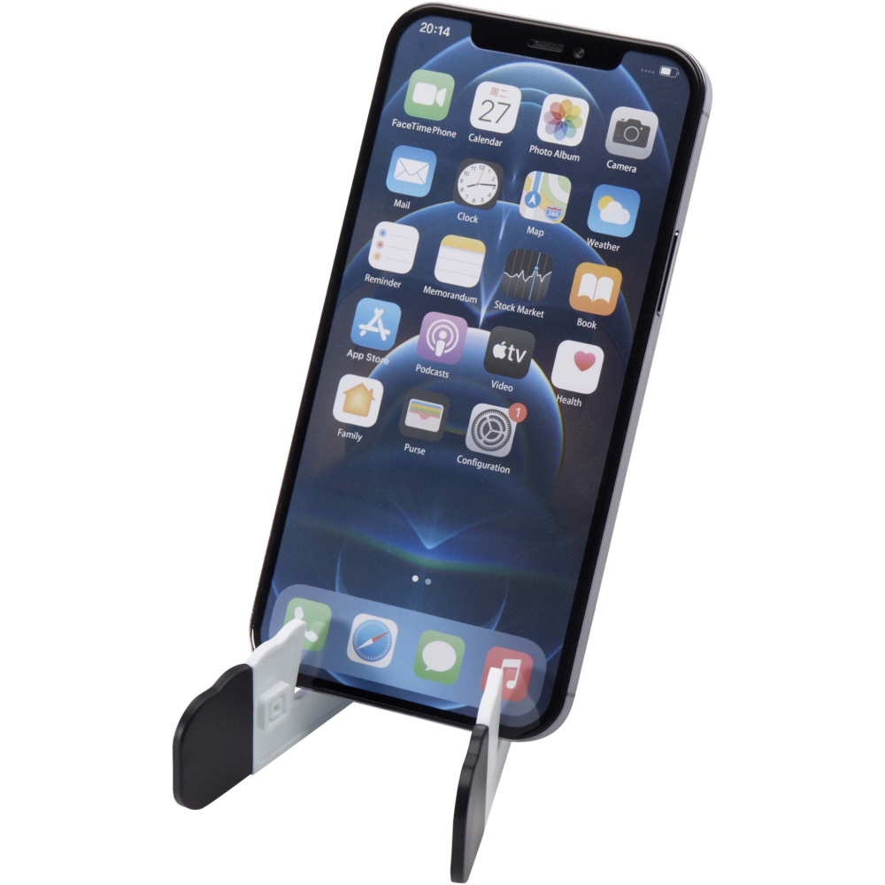 Logotrade promotional gift picture of: Buna recycled plastic foldable tablet and phone stand