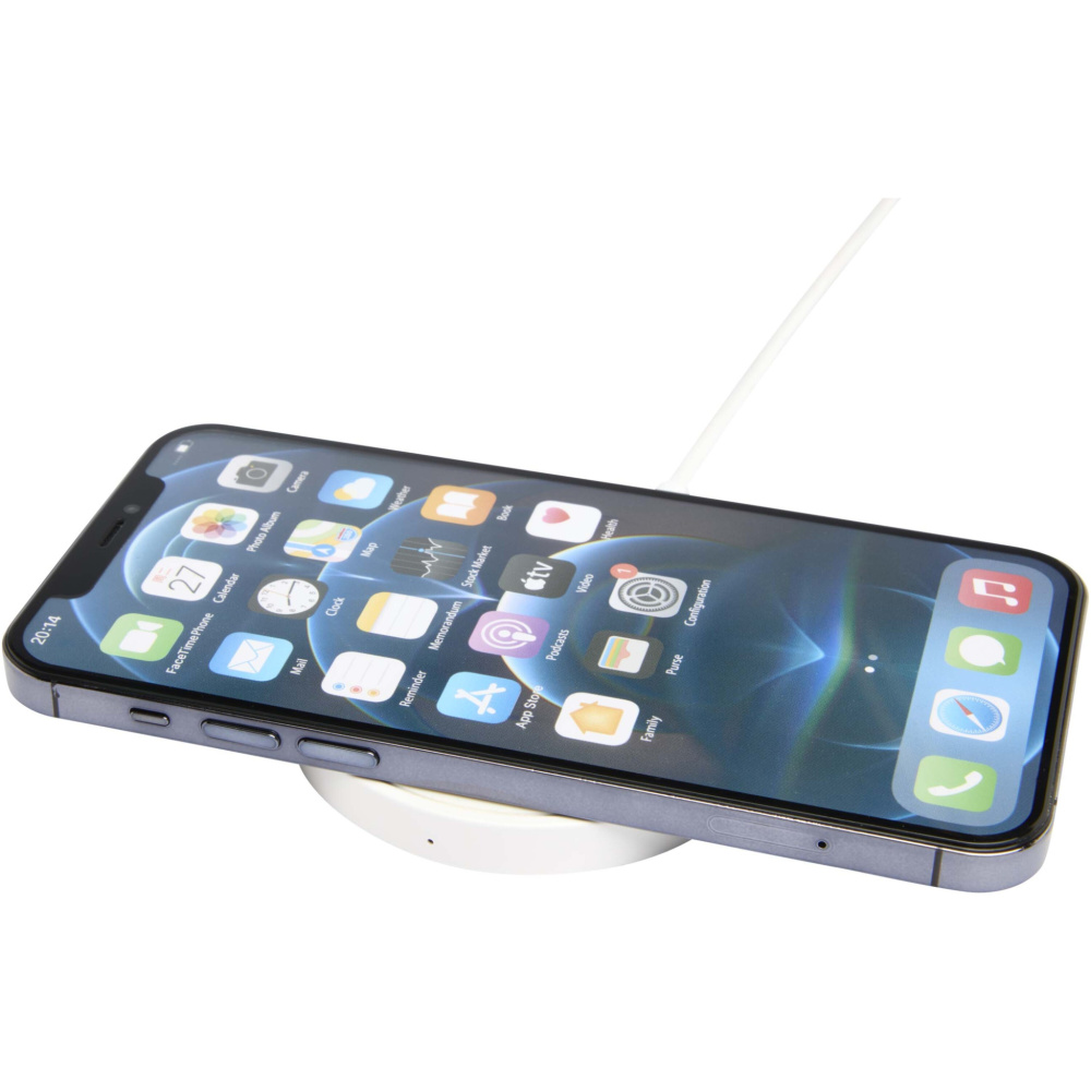 Logo trade promotional gift photo of: Freal 15W recycled plastic wireless charging pad
