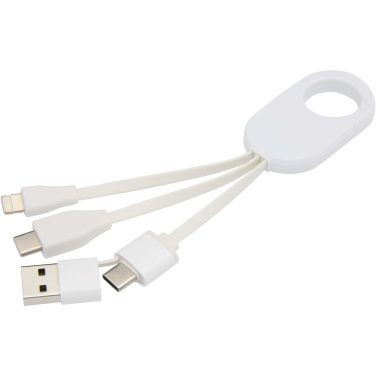 Logo trade promotional merchandise picture of: Troop 4-in-1 recycled plastic charging cable