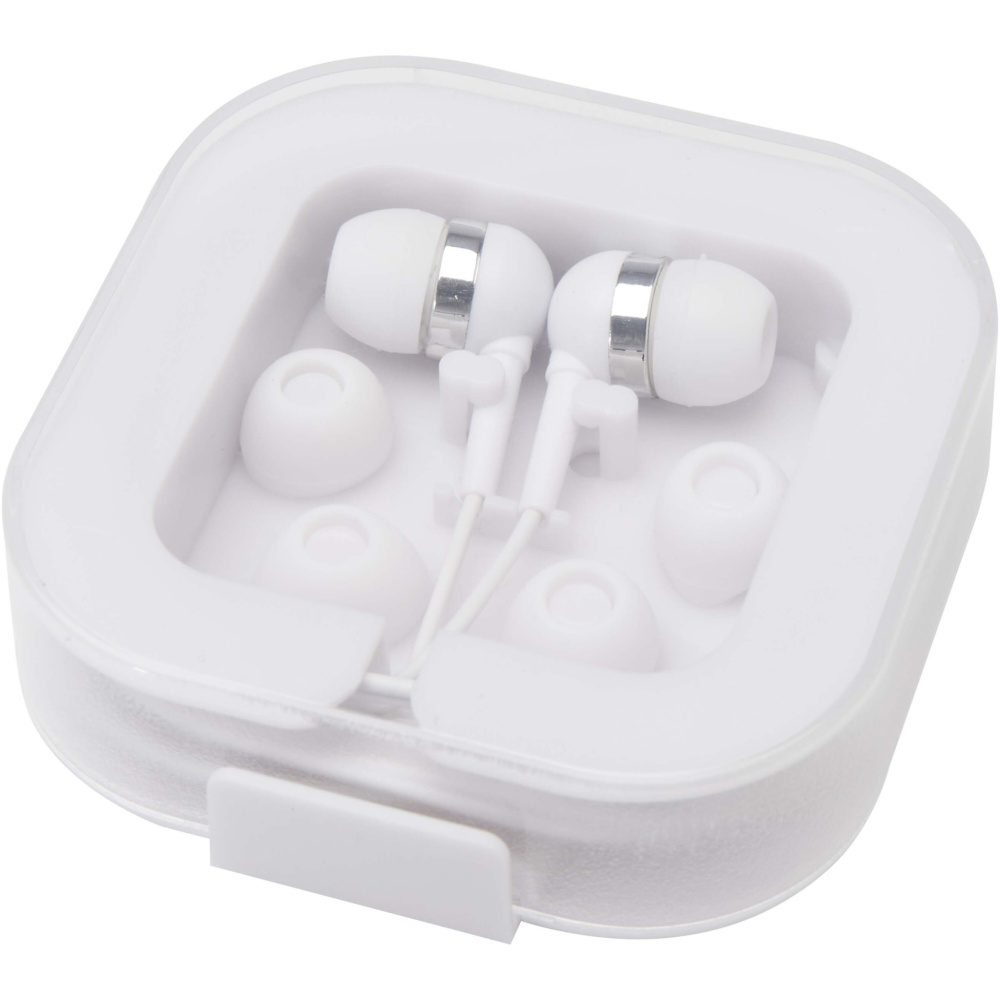 Logotrade corporate gift image of: Dofida wired Type-C earbuds with recycled plastic storage box