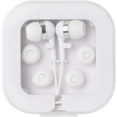 Logo trade corporate gifts image of: Dofida wired Type-C earbuds with recycled plastic storage box