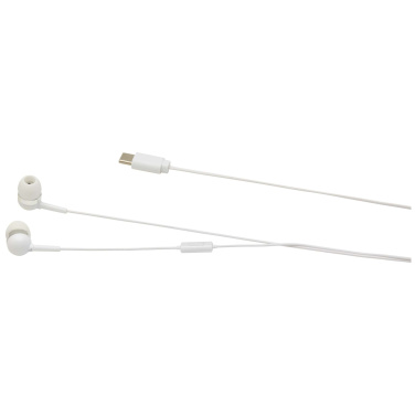 Logotrade promotional merchandise image of: Baekdu wired Type-C headset with recycled plastic storage box