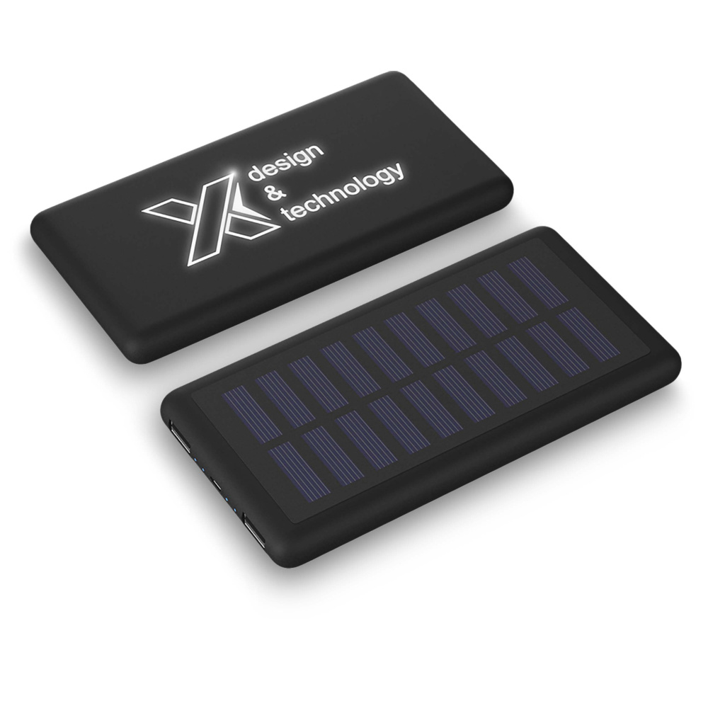 Logotrade corporate gift image of: SCX.design P30 8000 mAh light-up solar power bank