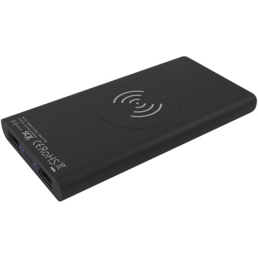 Logotrade promotional giveaway image of: SCX.design P40 10.000 mAh light-up wireless rubber power bank