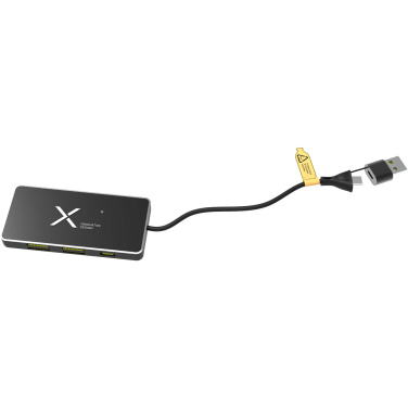 Logotrade promotional products photo of: SCX.design H20 8-in-1 USB hub with dual input and 6-ports