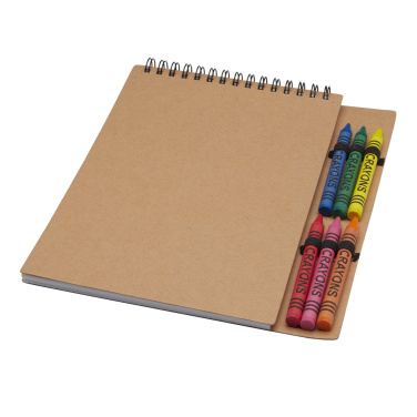 Logotrade corporate gifts photo of: Doodle A5 spiral soft cover notebook and crayon set
