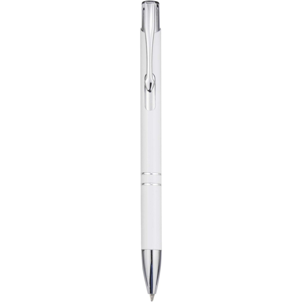 Logo trade promotional giveaway photo of: Moneta recycled aluminium ballpoint pen (blue ink)