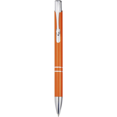 Logo trade promotional giveaways image of: Moneta recycled aluminium ballpoint pen (blue ink)