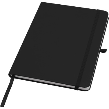 Logo trade advertising product photo of: Teak A5 recycled hard cover notebook with lined pages