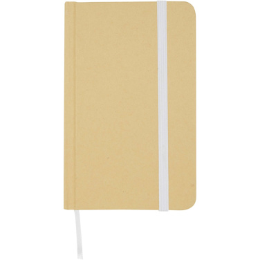 Logo trade promotional giveaways image of: Reed A6 recycled hard cover notebook with plain pages