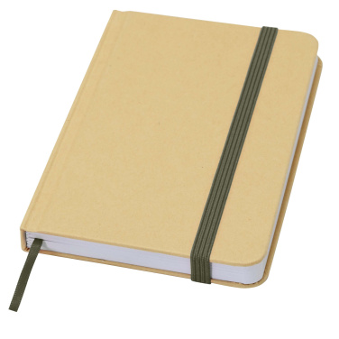 Logo trade promotional merchandise image of: Reed A6 recycled hard cover notebook with plain pages