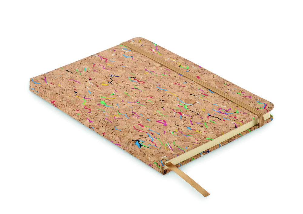 Logo trade promotional items image of: A5 cork coloured notebook